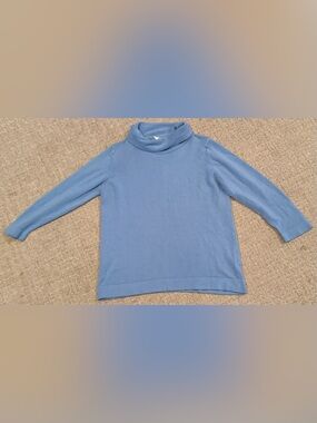 St Michael Marks & Spencer UK 14 Blue Cowl Neck Sweater Acrylic Knit Top